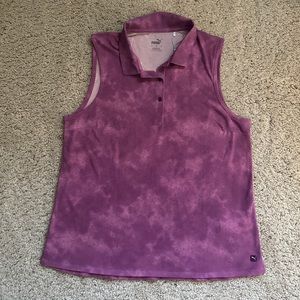NWT PUMA Women's Golf 2020 Floral Dye Sleeveless Polo Sz Large (164)